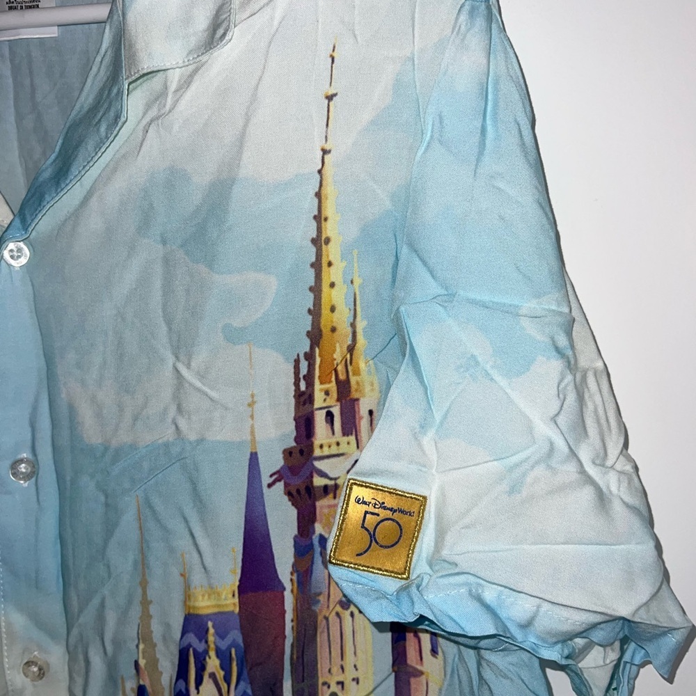 Disney Parks Cinderella Castle Partners Men's Shirt WDW 50th Anniversary XL - Picture 5 of 12